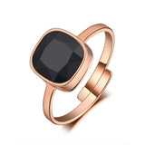Bohemia Bling Titanium Steel Wedding Ring CZ Crystal Rings For Women ZR19156