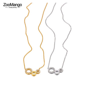 3Pcs Circle Choker Necklace For Women Stainless Steel Pendant Jewelry