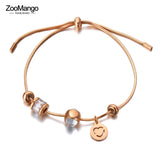 Stainless Steel CZ Charm Bracelet Boho Chain ZB21072