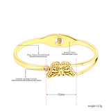Butterfly Animal Charm Cuff Bangle 18K Plated Rhinestone Bracelet