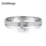 Rose Stainless Steel CZ Crystal Wedding Bangle ZB17051