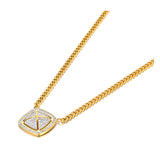 Sparkling Rhinestone Square Pendant Necklaces for Women
