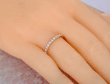 Stainless Steel Rhinestone Ring Rose CZ Crystal Wedding Ring