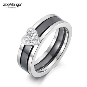 2 In 1 Heart Wedding Ring Anniversary Rings Jewelry For Women