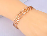 316L Stainless Steel Open Cuff Bangle Rose Plated ZB21111
