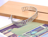 316L Stainless Steel Open Cuff Bangle Rose Plated ZB21111