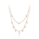 Bohemia Titanium Steel Double Layer Charm Choker Necklace