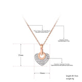 Titanium Steel Heart Charm Necklace For Women ZN19112