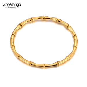 Waterproof Stainless Steel Bamboo Bangle Bracelet For Women