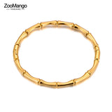 Waterproof Stainless Steel Bamboo Bangle Bracelet For Women