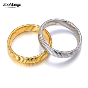 Stainless Steel Elastic Metal Bracelet Bangle Plated Charm Jewelry