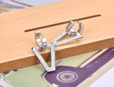 Stainless Steel CZ Crystal Geometric Hoop Earrings