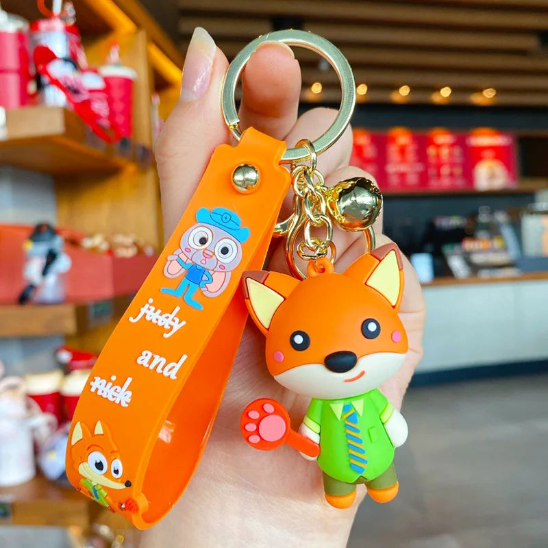Zootropolis Nick Fox Keychain Car Couple Accessories Pendant Gift