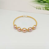 Zorun-Handmade Freshwater Pearl Bracelet Jewelry Bangle for Women