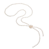 6-7MM Freshwater Pearls Sweater Chain Necklace for Women