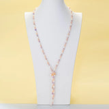 6-7MM Freshwater Pearls Sweater Chain Necklace for Women