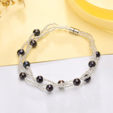 Freshwater Pearl Bracelet Fine Jewelry 5-6mm Bangles Christmas Gift