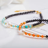 7MM Freshwater Pearl Bracelet 925 Sterling Silver Women's Jewelry