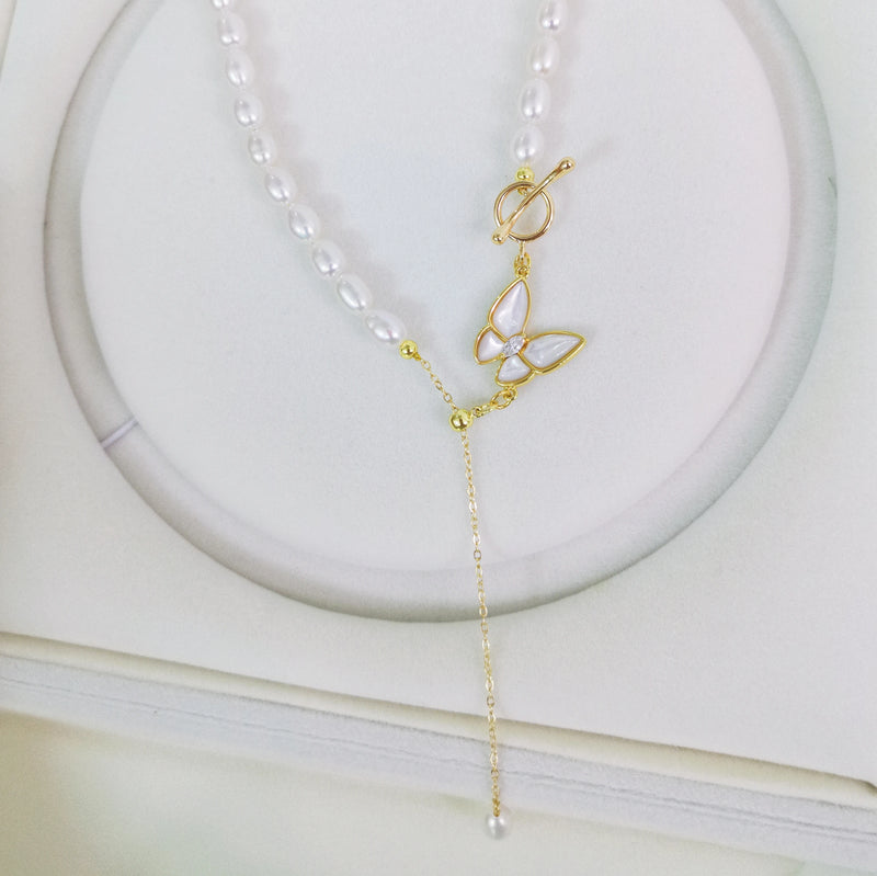 Gray Freshwater Pearl Necklace for Women