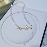 Gray Freshwater Pearl Necklace for Women