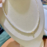 Freshwater Round Pearl Necklace Classic Style Women Jewelry