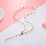 Freshwater Pearl Sweater Chain Necklace 8-9mm