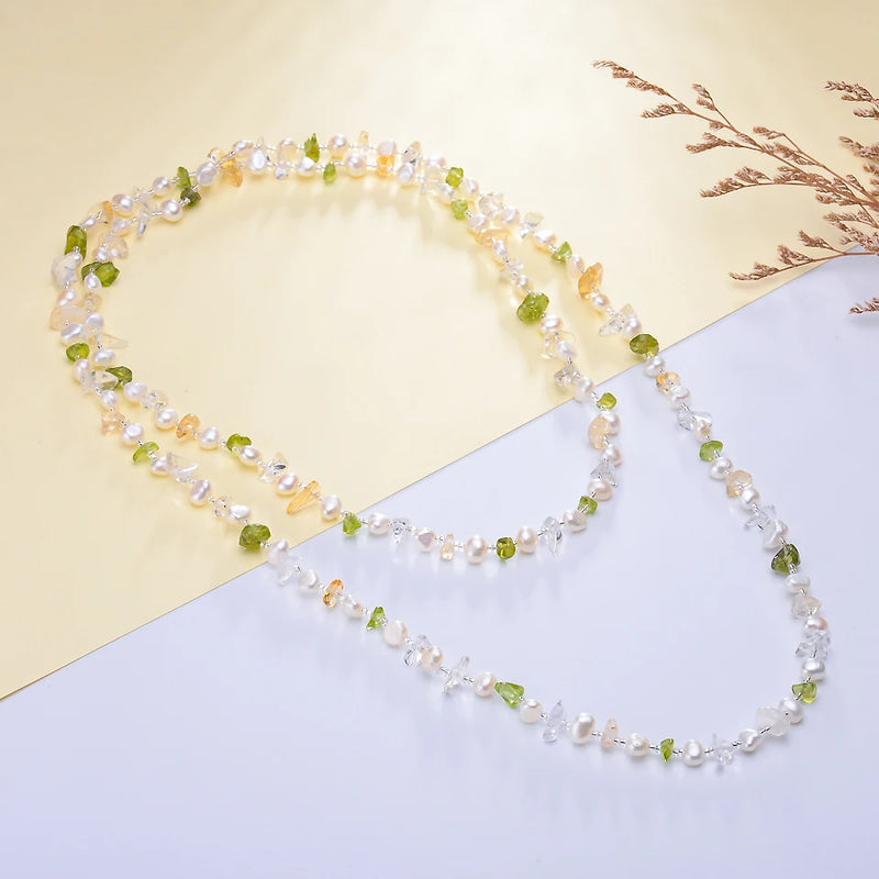 Natural Freshwater Pearl White/Pink Necklace Classic Style