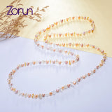Natural Freshwater Pearl White/Pink Necklace Classic Style