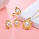 Real Natural Freshwater Pearl Sets Fine Jewelry for Women