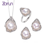 Real Natural Freshwater Pearl Sets Fine Jewelry for Women