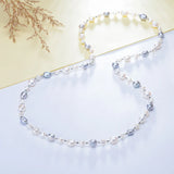 Natural Freshwater Pearl Sweater Chain Necklace 9-10MM Classic Style