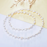 Natural Freshwater Pearl Sweater Chain Necklace 9-10MM Classic Style