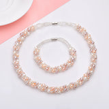 Real Natural Freshwater Pearl White/Gray Sets Fine Jewelry 5-6MM