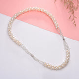 Real Natural Freshwater Pearl White/Gray Sets Fine Jewelry 5-6MM