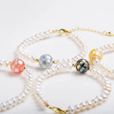 Natural Freshwater Pearl Bracelet 925 Sterling Silver Women
