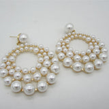 Zouchunfu Large Zinc Alloy Drop Pearl Earrings Bohemian Jewelry
