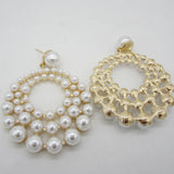 Zouchunfu Large Zinc Alloy Drop Pearl Earrings Bohemian Jewelry