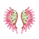 Crystal Wing Stud Earrings Wedding Party Jewelry