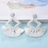 Bohemia Tassel Earrings 9 Colors Handmade Acrylic Beads Jewelry