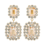 Vintage Champagne Rhinestone Earrings - Europe & America Style
