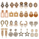 Vintage Champagne Rhinestone Earrings - Europe & America Style
