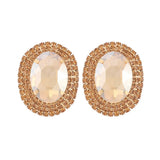 Vintage Champagne Rhinestone Earrings - Europe & America Style