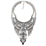 Vintage Metal Statement Necklace for Women Choker Jewelry Collier