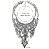 Vintage Metal Statement Necklace for Women Choker Jewelry Collier