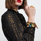 Geometric Charm Stone Coin Bracelets & Bangles For Women
