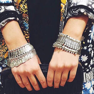 Geometric Charm Stone Coin Bracelets & Bangles For Women