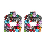 Crystal Geometric Earrings Long Jewelry Brincos Accessories