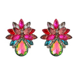 Crystal Geometric Earrings Long Jewelry Brincos Accessories