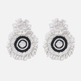 Resins Flower/Crystal/Beads Drop Earrings Women Statement Jewelry