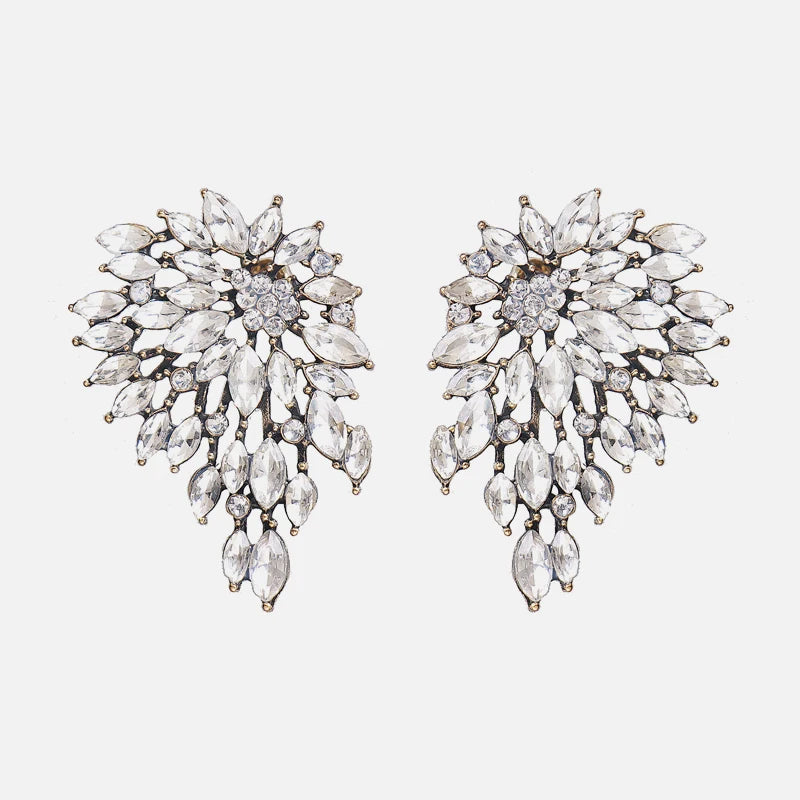 Resins Flower/Crystal/Beads Drop Earrings Women Statement Jewelry